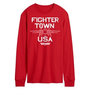 Men's - Top Gun - Property Of Fighter Town Long Sleeve Graphic T-Shirt - 1 of 3