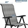 2 Pack Folding Rattan Chaise Lounge Chair , Portable Outdoor Recliner with Wide Armrest, Adjustable Backrest, 330 lb Capacity, Brown - 4 of 4