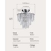 Ludomide Modern Mini Hallway Chandelier, Small Crystal Ceiling Light Fixture, Flush Mount for Closet, Bedroom, Girls Room, Chrome - 4 of 4