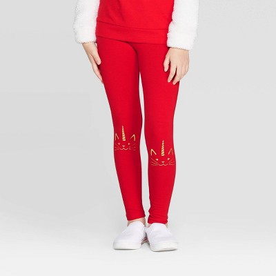 red christmas leggings