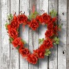 16" Rose Valentine Heart Wreath - National Tree Company - 2 of 4