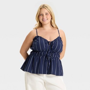 Women's Ruched Tank Top - Ava & Viv™ - 1 of 3