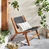 Rope Weave Indoor/Outdoor Wood Accent Chair Black/Brown - Hearth & Hand™ with Magnolia - image 2 of 4