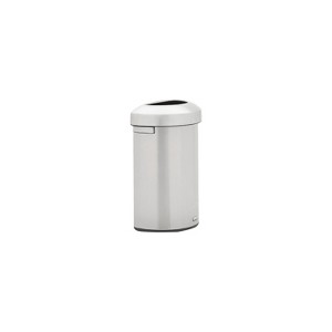 Rubbermaid Refine Stainless Steel Indoor Trash Can with Open Lid 16 Gallon Silver (2147550) - 1 of 3