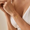 Turandoss 18K Gold Initial Bracelets for Women Girls - Dainty Heart Charm Bracelet, Knot Bridesmaid Bracelet, Proposal Flower Girl Gifts for Wedding - 2 of 4