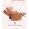 Large Leather Manual Recliner Chair w/Comfortable Arms and Built-in Cup Holders, Spacious 21.2 Inch Seat Width - 4 of 4