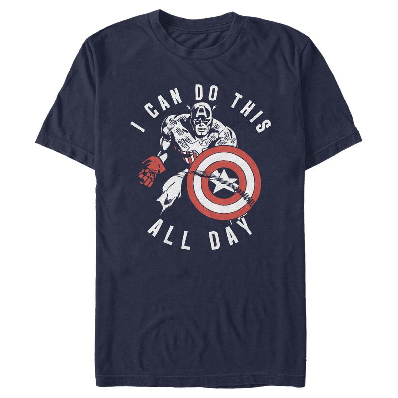 Men's Marvel Captain America Can Do This All Day T-Shirt, 1 of 5