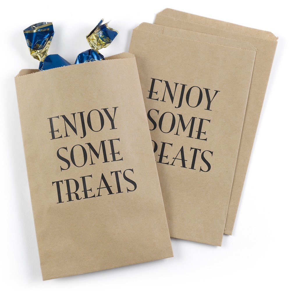 Photos - Other Souvenirs 25ct Enjoy Some Treats Treat Bags - Kraft Earth