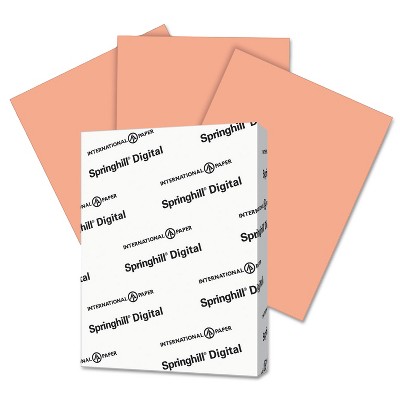 Springhill Digital Index Color Card Stock 90 lb 8 1/2 x 11 Salmon 250 Sheets/Pack 085100