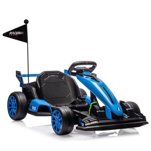 Go Kart for Kids, Electric Drift Kart Outdoor Race Toy, 24V Ride On Toy Drifting Car with 2x200W Motors - 1 of 4