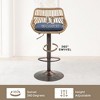 Kumasinova Modern Set of 2 Rattan Counter Height Bar Stools, 360° Swivel Bar Stools, Adjustable Counter Height Chairs with Footrest for Kitchen - 2 of 4