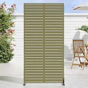 Spassway Outdoor Metal Privacy Screen with Different Colors Garden Fence Panels Patio Trellis Room Divider Decorative Wall Panels - 1 of 4