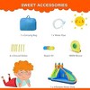 Costzon Inflatable Water Slide, Giant Bouncy Park for Kids with 480W Blower, Climbing, Splash Pool, 2-Pcs Water Slides for Backyard Fun - 4 of 4