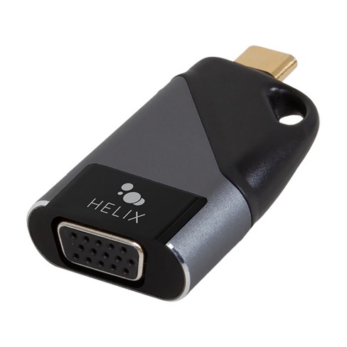 HELIX USB-C® to VGA Mini Key Chain Travel Adapter in Black - image 1 of 4