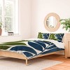 Deny Designs 3pc Full/Queen Modern Tropical Deep Woods Duvet Cover and Pillow Sham Set Blue: Woven Polyester, 300 Thread Count, Hidden Zipper - 2 of 4