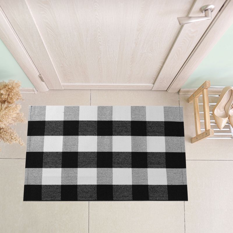 PiccoCasa Cotton Classic Pattern High Density Woven Floor Mats 1 Pc, 1 of 6