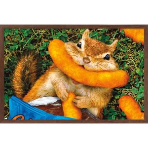 Trends International Avanti - Chipmunk Cheese Curl Smile Framed Wall Poster Prints - 1 of 4