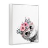 Stupell Industries Pink Flower Crown Cat Glasses Monochrome Simple Design Framed Giclee Art - 2 of 4