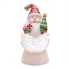 LED Peppermint Santa Snow Globe (Set of 2) - 3 of 3
