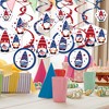 Big Dot of Happiness Patriotic Gnomes - Holiday Gnome Party Hanging Decor - Party Decoration Swirls - Set of 40 - 2 of 4