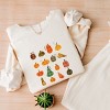 Simply Sage Market Plaid Pumpkins Chart Lightweight Garment Dyed Sweatshirt - M - Ivory - 3 of 4
