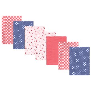 Luvable Friends Hudson Baby Flannel Burp Cloths 7pk Set - 1 of 2