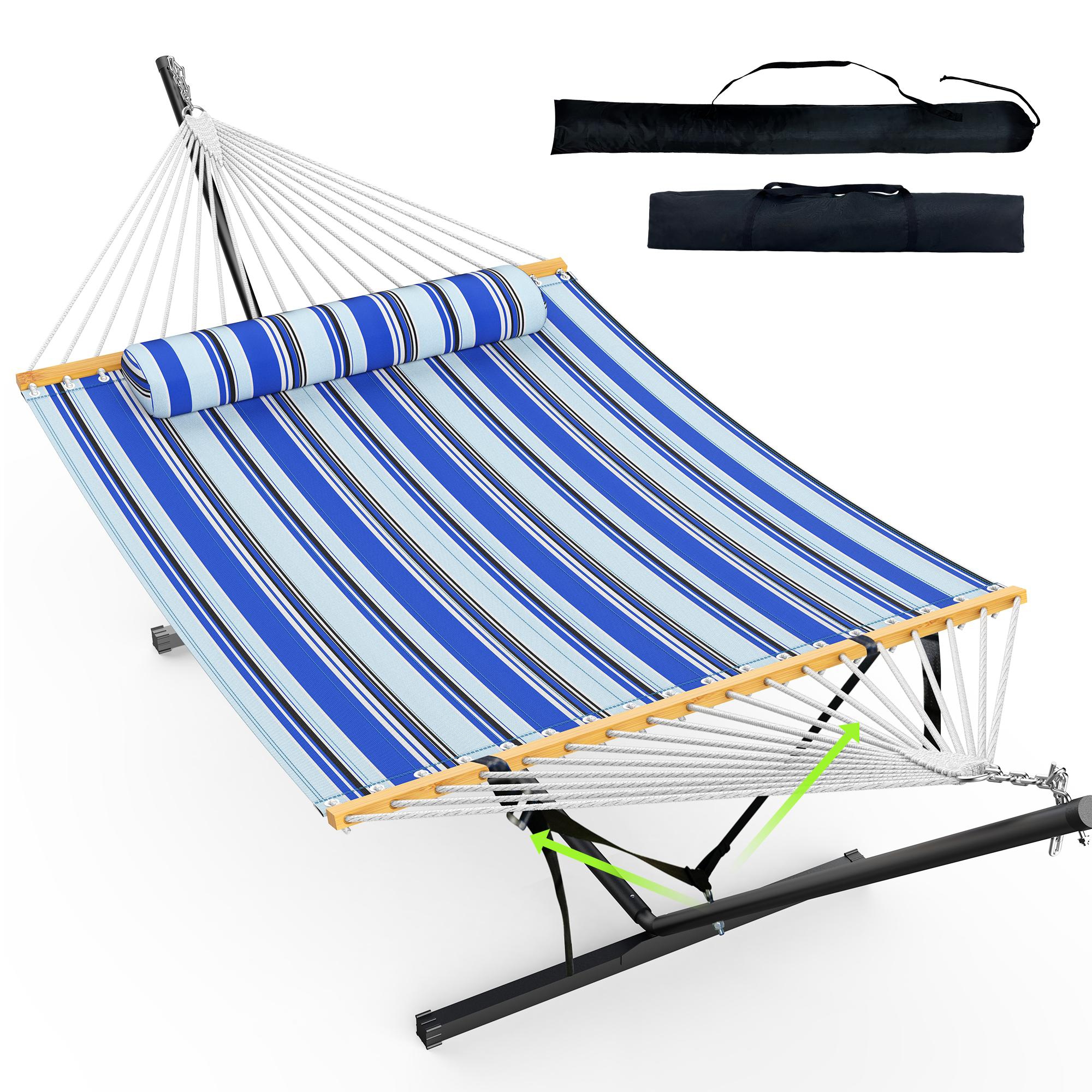 Mastgoal 2-Person eavy Duty Double Hammock with Adjustable Steel Stand, 500LBS Capacity