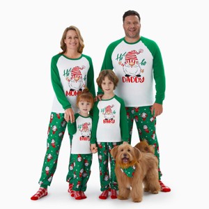 PATPAT Family Christmas Pjs Matching Sets Holiday Jammies Sleepwear Christmas Pajamas Green Elf For Family Kids - 1 of 4