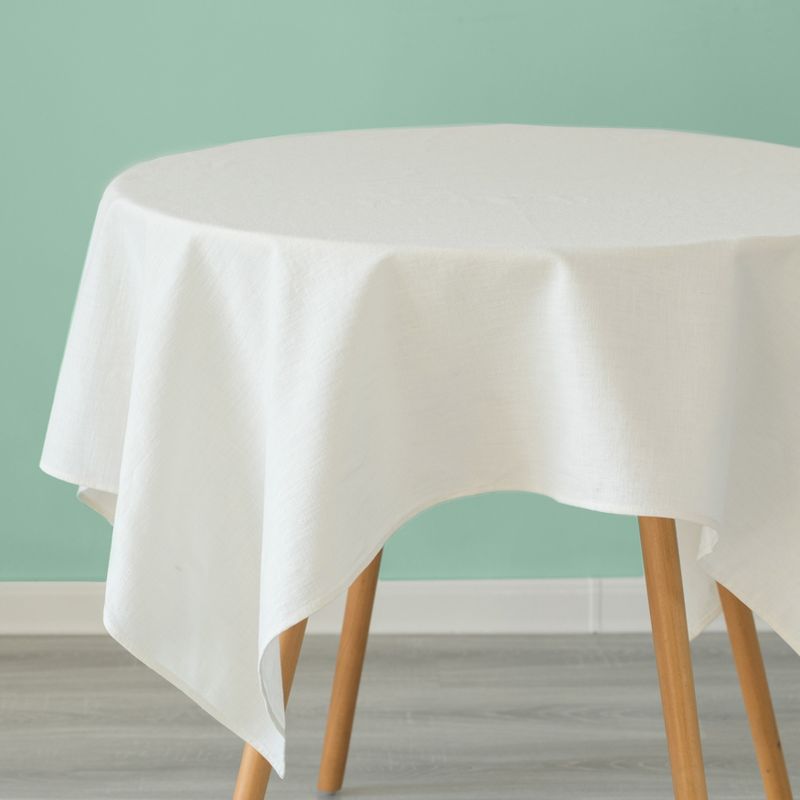 Deerlux 100% Pure Linen Washable Tablecloth Solid Color, 1 of 7