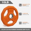 Color Weight Plate 2-Inch Rubber Coated Plate for Barbell, Solid Cast Iron Weight Plates for Strength Training, Weightlifting, Crossfit, Home Gym - 3 of 4