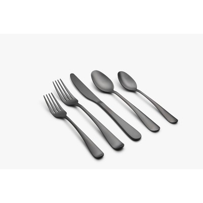 20pc Rhiannon Black Satin Flatware Set - Cambridge Silversmiths