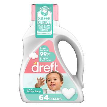Dreft Active Baby Liquid Laundry Detergent HE Compatible - 92oz