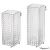 Uniquewise Set of 2 Square Frosted Clear Glass Table Vase - A Timeless Centerpiece for Dining Tables, Living Rooms, Bedrooms, Hotel Reception Areas - 2 of 4