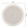 REGALWOVEN Round Rattan Indoor Outdoor Wipe Clean Rustic Placemats 15 x 15 Inch 6 Pcs - 3 of 4