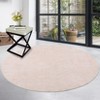 Solid Modern Washable Low Pile Area Rug with Rubber Backing - 4 of 4