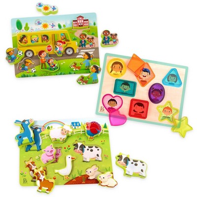 8pc Chunky Dinosaur Wooden Jigsaw Puzzle Kids Educational Learning Toys  Gift