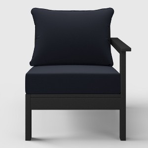 WestinTrends  Avalon Outdoor Patio HDPE Right Arm Facing Sectional Corner Club Chair with Patio Cushions - 1 of 4