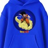 Dragonball Z Goku Riding a Cloud with Circle Background and Title Logo Youth Royal Blue Graphic Hoodie - 2 of 3