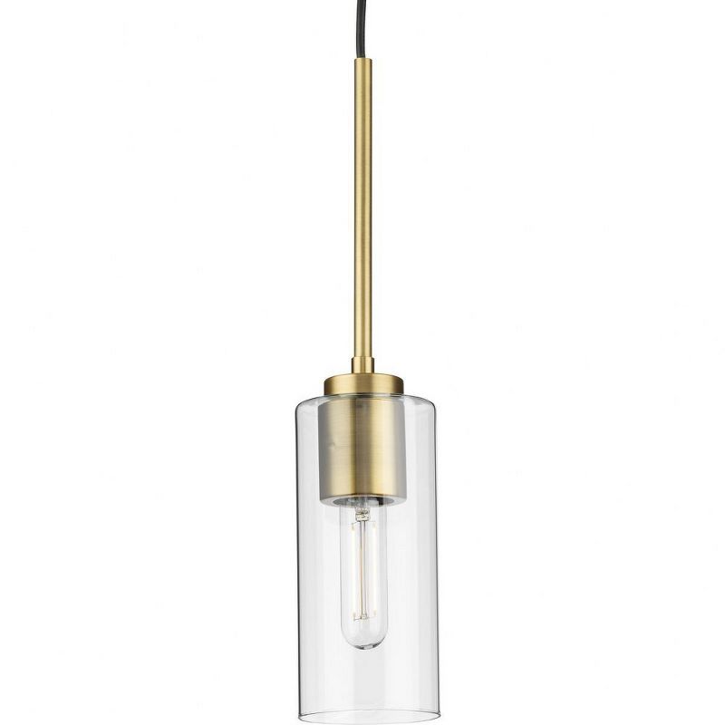 Progress Lighting Cofield 1-Light Pendant, Vintage Brass, Glass Shade, 1 of 2