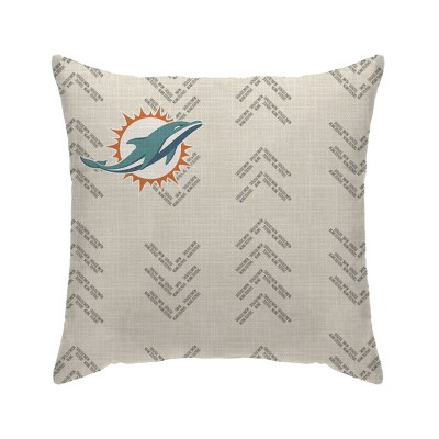 NFL Miami Dolphins Wordmark Decorative Throw Pillow