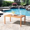 Weston Eucalyptus Wood Rectangular Outdoor Dining Table - Natural - Alaterre Furniture - 2 of 4
