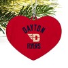 University of Dayton Official Logo Heart Love Wood Christmas Tree Holiday Ornament - 2 of 3