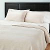 3pc Slub Center Stripe Comforter Set Twilight Taupe - Hearth & Hand™ with Magnolia - 4 of 4