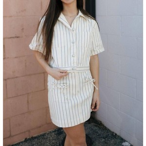 Women's Stripe Jacket - MIOU MUSE - 1 of 4