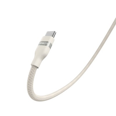 Anker 3' 100% PCR-Braided Ultra Soft USB-C to Lightning Cable - White