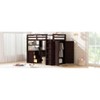 Okak Twin Size Wood Bunk Bed with Built-in Wardrobe, Storage Drawers, Loft Bunk Bed with Desk for Teens, Easy Assemble, Espresso - 3 of 4