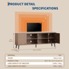 Coucheta 70" Fluted Mid Century Modern TV Stand with Open & Adjustable Storage Shelves for Up to 75" TVs, Entertainment Center Media Console - 3 of 4