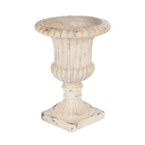 AZL1 Life Concept Planter MGO Garden Urn with Drainage Hole Stopper and No Assembly Needed for Indoor or Outdoor Use, White, 24"*17.5"*17.5" - 1 of 4