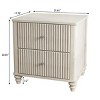 INFURNIC Nightstands Fluted Nightstand 2 Piece Set with 3 Drawers Metal Handles for Bedroom Living Room Storage, Beige, 21.65"*17.72"*22.05" - 4 of 4