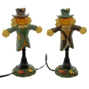 Dept 56 Accessories 4.0 Inch Lit Scarecrow Lamps Halloween , Halloween Accessory (2PC) - 1 of 2